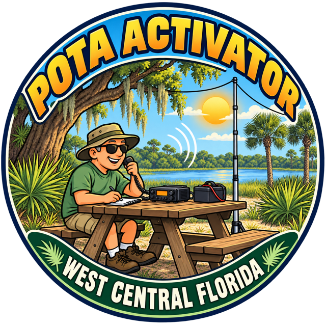 Cartoon POTA Activator West Central Florida badge